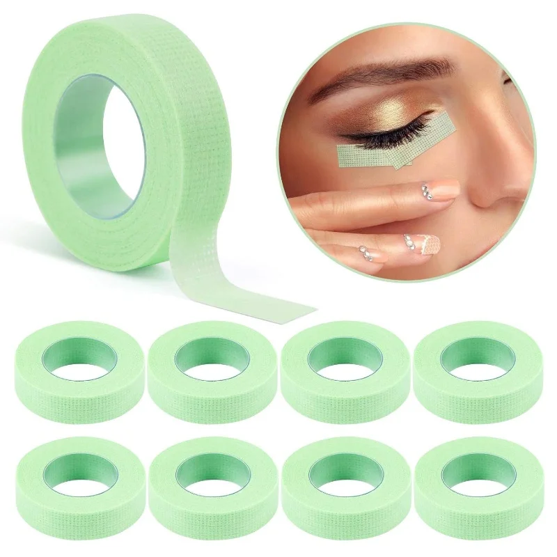 101-شريط عزل الرموش مطلي، قماش غير منسوج مطرز، شريط لاصق منفصل من أعلى وأسفل #2