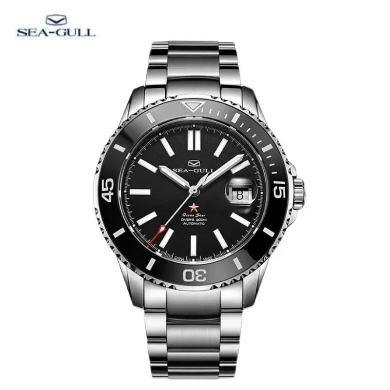 2024 Seagull Ceramic Bezel 44mm Luxury Sport Watch 20ATM Water Resistant ST2130 Automatic Mens Dive Watch Reloj Hombre 1201