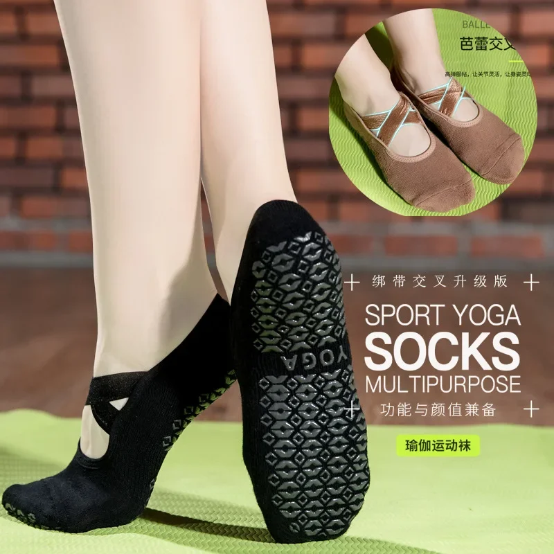 New Autumn Winter Terry Thickened Non-slip Sports Socks Yoga Pilates Socks for Women Indoor Dance Fitness Ballet Floor Socks