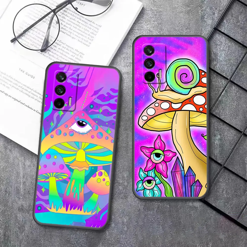 Colourful Psychedelic Trippy Art Phone Funda Coque Case For OPPO Realme X50 XT X 11 10 9 9I 8 8I 7 6 5 Pro Plus Case Capa Shell