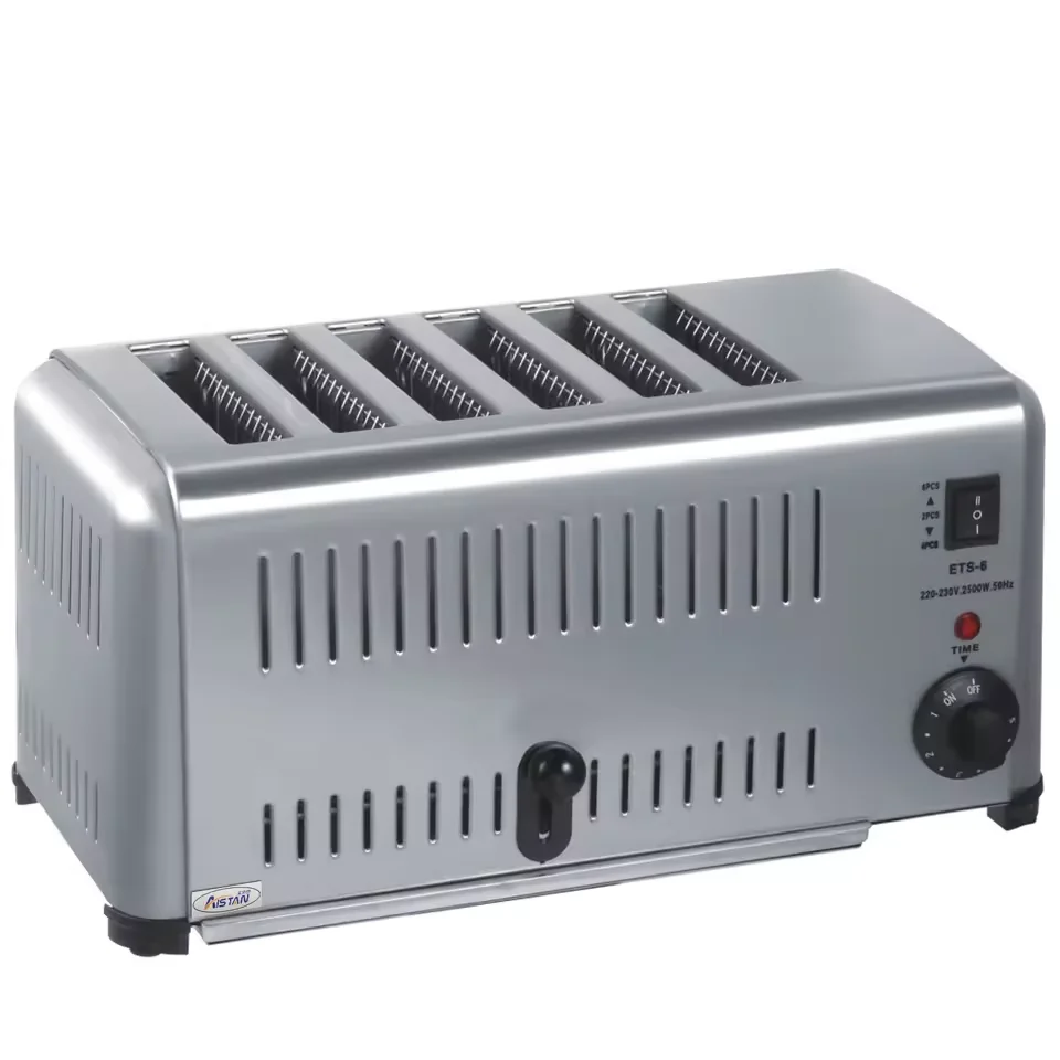 6 Slice Bread Toaster Commercial Electric Stainless Steel Breakfast Toaster