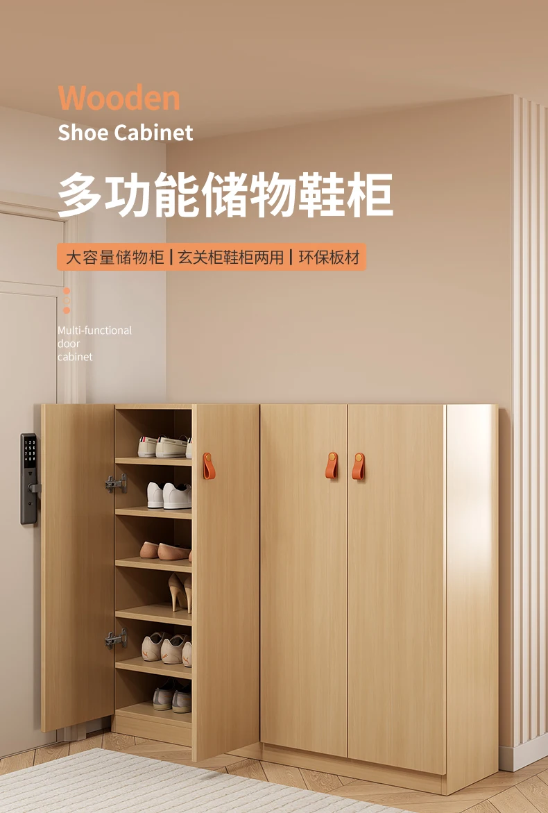 

Log Wind Shoe Cabinet Large-capacity shoe rack for indoor doorway, external corridor, entrance, entrance and entrance,