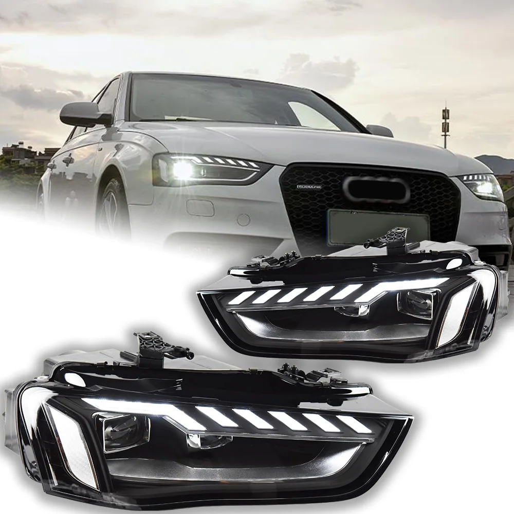 AKD Car Styling Head Lamp for Audi A4 Headlights 2013-2016 A4 B8 LED Headlight Projector Lens DRL Signal Automotive Accessories