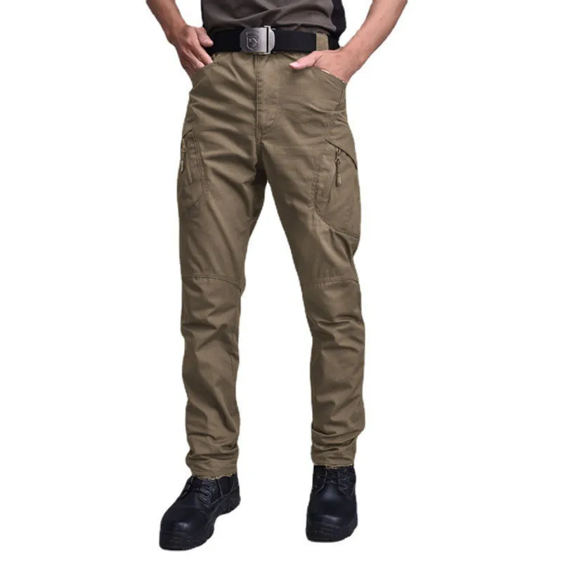 

European American Spring and Autumn New Casual Men Upgraded Waterproof Tactical Pants