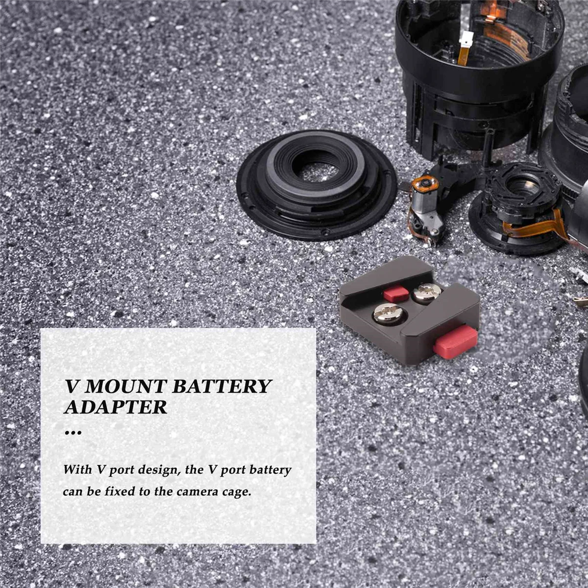 1/4 Universal V Mount แบตเตอรี่แผ่นอะแดปเตอร์อุปกรณ์เสริมแบบพกพาฐานสําหรับ Ptz และกล้องสีดํา A002