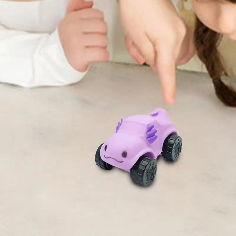 Kids Mochi Car Toys Mochi Stress Reliever Toys Cars TPR Inertial Wheeled Sand Sliding Car Mochi Car Party Favors Stress Reliever