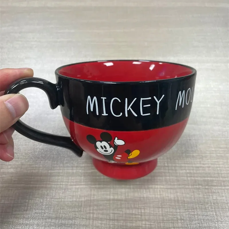 450ML Disney Mickey Mouse Mug Anime Milk Cereal Water Cup Ceramic Cup Cartoon Cute Children\'s Large Capacity Coffee Tea Mug