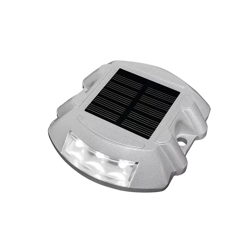 Smart Solar Road Studs with Motion Sensor - 6 LED Auto-Dimming Warning Lights IP68 Waterproof for Driveways/Parking Lots