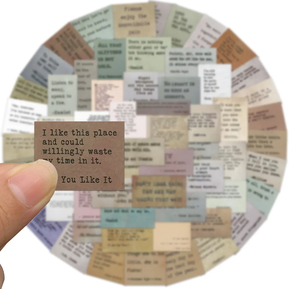10/30/60pcs Motivational Phrases Vintage Stickers Inspirational Famous Quotes Decals DIY Scrapbook Fridge Laptop Phone Bike Car