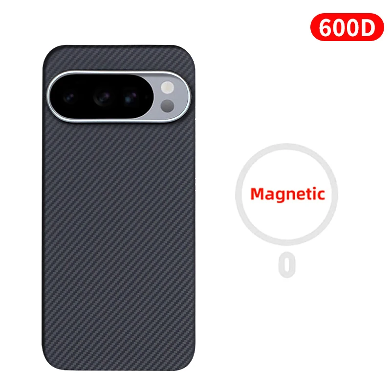 For Google Pixel 10 Pro XL/Pixel 10 Pro/Pixel 10 Case Carbon 600D Kevlar Aramid Fiber Fabric Thin Hard Cover Magnetic Black Slim image 3