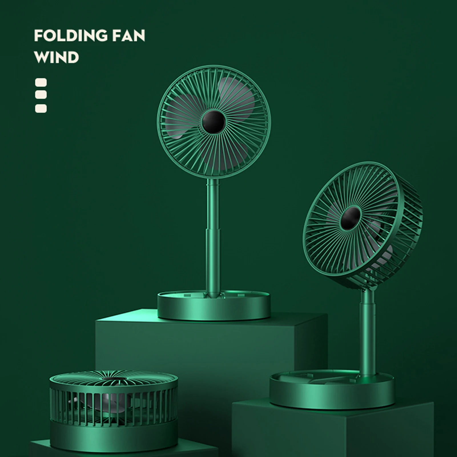 

Portable Folding Tele-scopic Fan 3 Speed Silents Stand Up Fan AIr Conditioner Ultra Quiet Table Fan For Home Office Summer