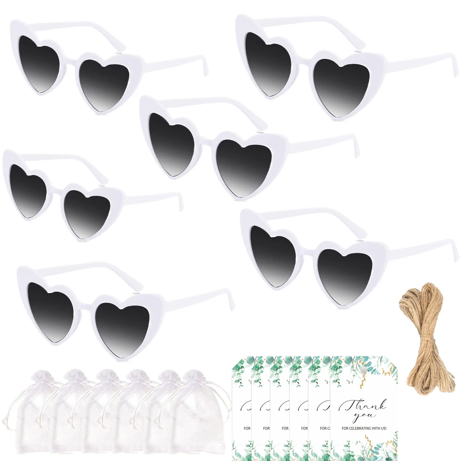 NONE Heart Shaped Sunglasses 7