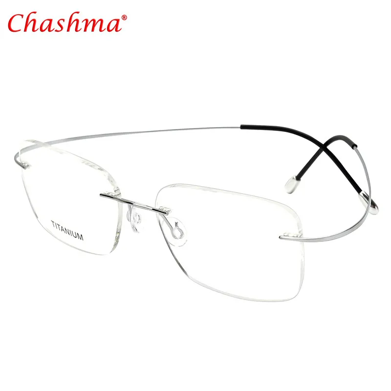 

Pure Titanium Rimless Glasses Frame Men Prescription Eyeglasses Germany Women Myopia Optical Frame Screwless Eyewear