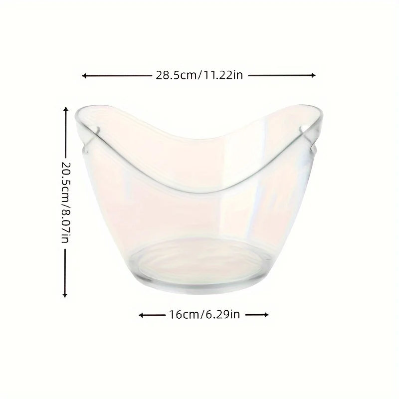 1/2 قطعة دلو ثلج أكريليك أنيق - شفاف، مثالي لتبريد المشروبات مثل الشمبانيا والنبيذ والبيرة والصودا #3