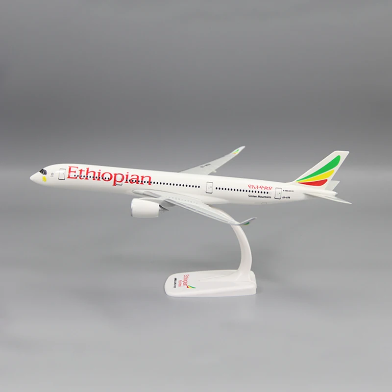 1/200 A350 A350-900 Ethiopian Airline Aircraft Plastic ABS Assembly Plane Model Airplanes Model Toy For Collection