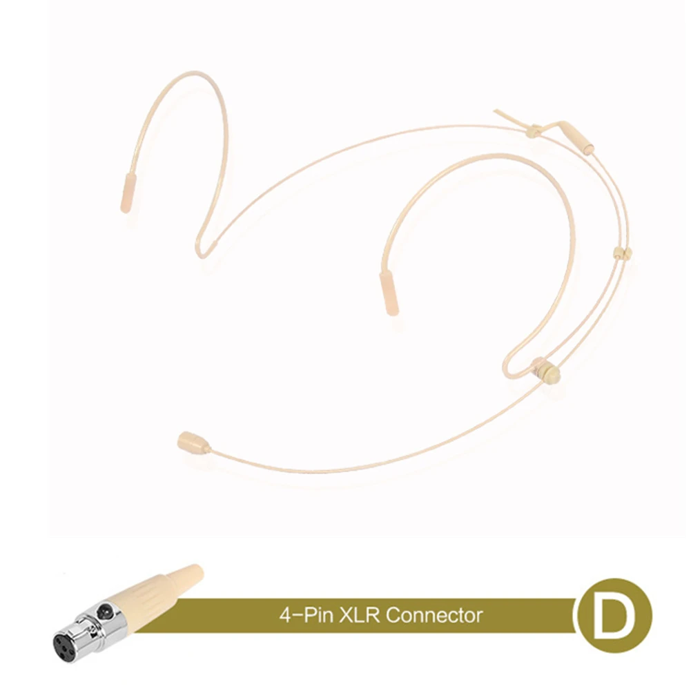Dubbele oorhaak headsetmicrofoon Hoofdgedragen omnidirectionele condensatormicrofoon voor Sennheiser voor Shure Wireless