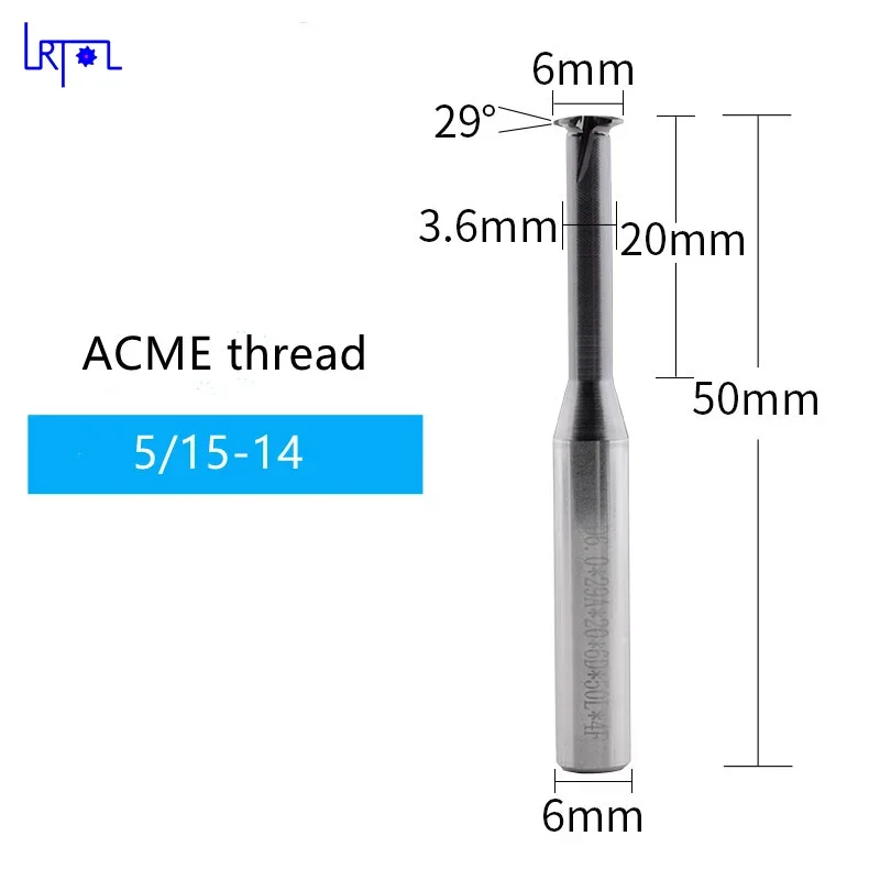 ACME29° Thread  End Mill  Single Milling Cutter Short flutes process Stainless steel, titanium alloy, die steel, magnesium alloy