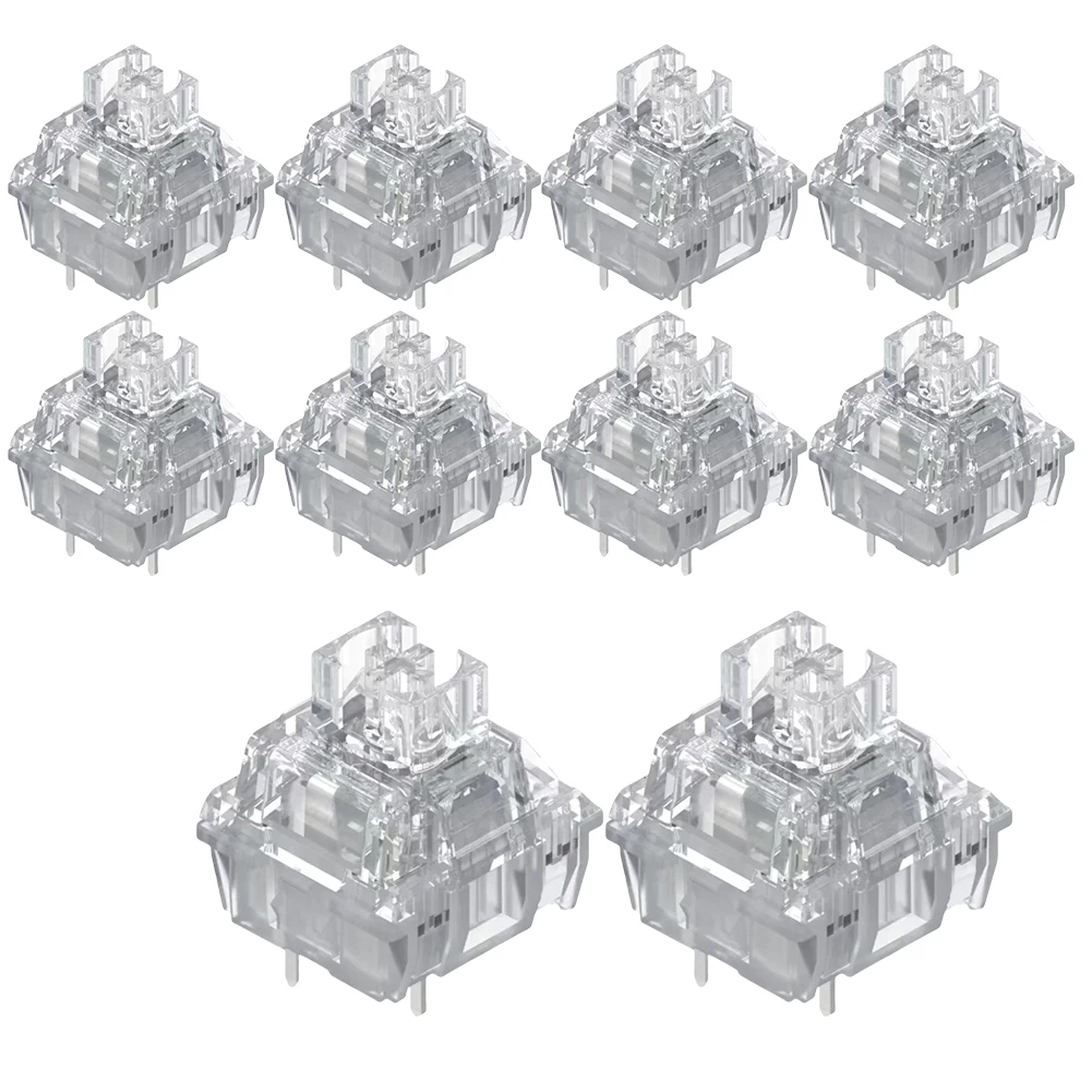 

Бесшумные линейные механические переключатели клавиатуры 10XTTC V2 RGB с предварительно смазанной двойной бесшумной структурой для колпачков корпуса MX