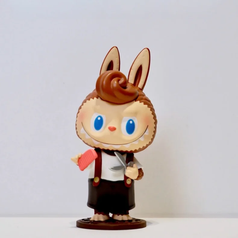 Original POPMART Labubu Retro Friseursalon Blind Box Actionfigur Sammlerstück Schreibtischdekoration Auto-Ornament Geburtstagsüberraschungsgeschenk – Detail 1