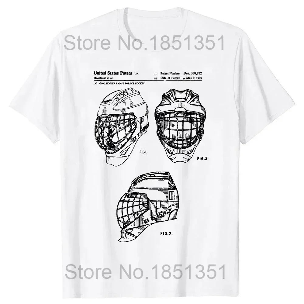 Funny Hockey Player Retro Goalkeeper O-Neck Cotton T Shirt Men Casual Short Sleeve Tees Tops Harajuku Streetwear T-shirt