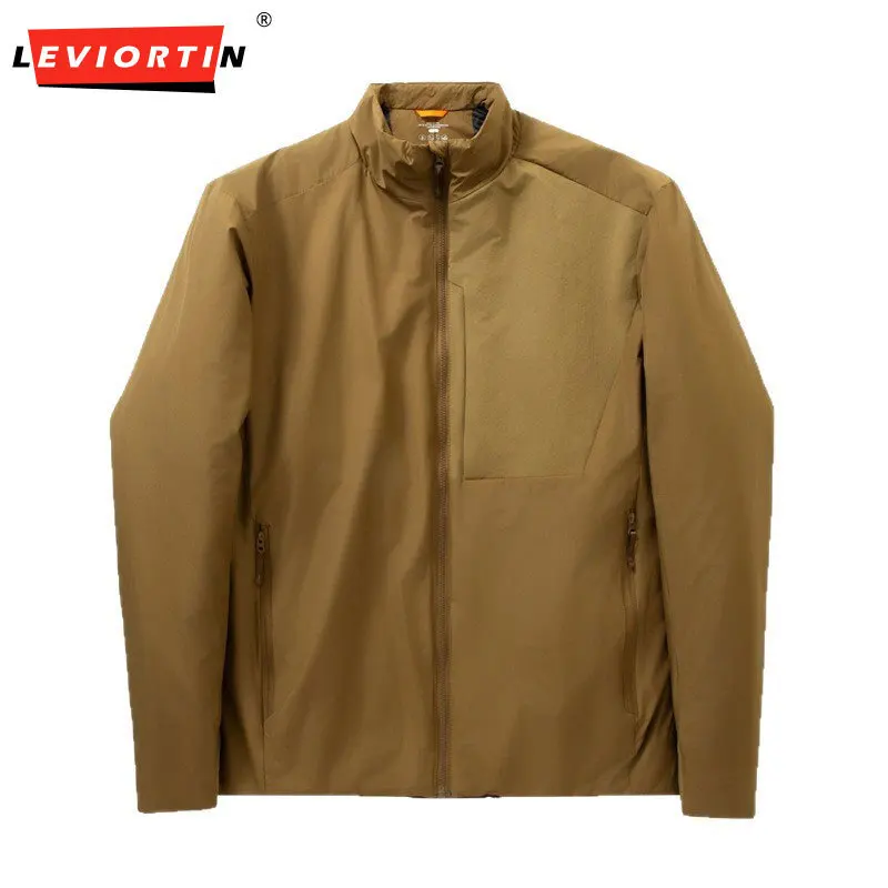 

Мужская зимняя деловая куртка для отдыха, моды, городского воротника-стойки, с контролем температуры, теплая, удобная, свободная хлопковая куртка