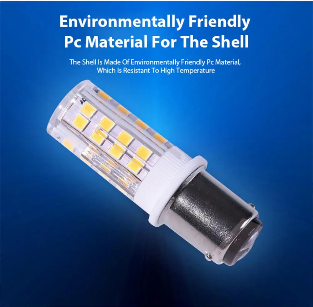 BA15d Double Contact Bayonet Base LED Corn Bulb LED Light Bulb 220V for Sewing Machine Pfaff Singer Privilege Bernina etc Lamp