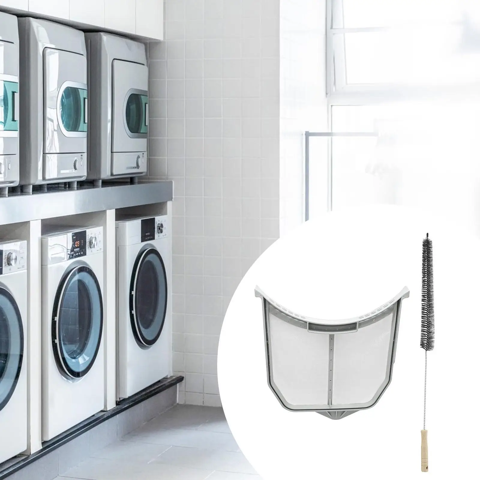 

Dryer Lint Screen W11758174 Mesh Filter Easy Installation Cleaner Brush Part Dryer Lint Traps Replaces for Med5630HW2 P5313133