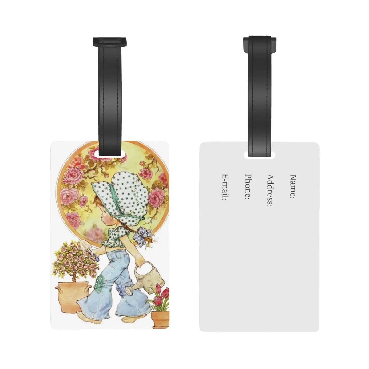 Sarah Kay Swing Girl Luggage Tags Suitcase Accessories Travel Fashion Baggage Boarding Tag Portable Label Holder ID Name Address