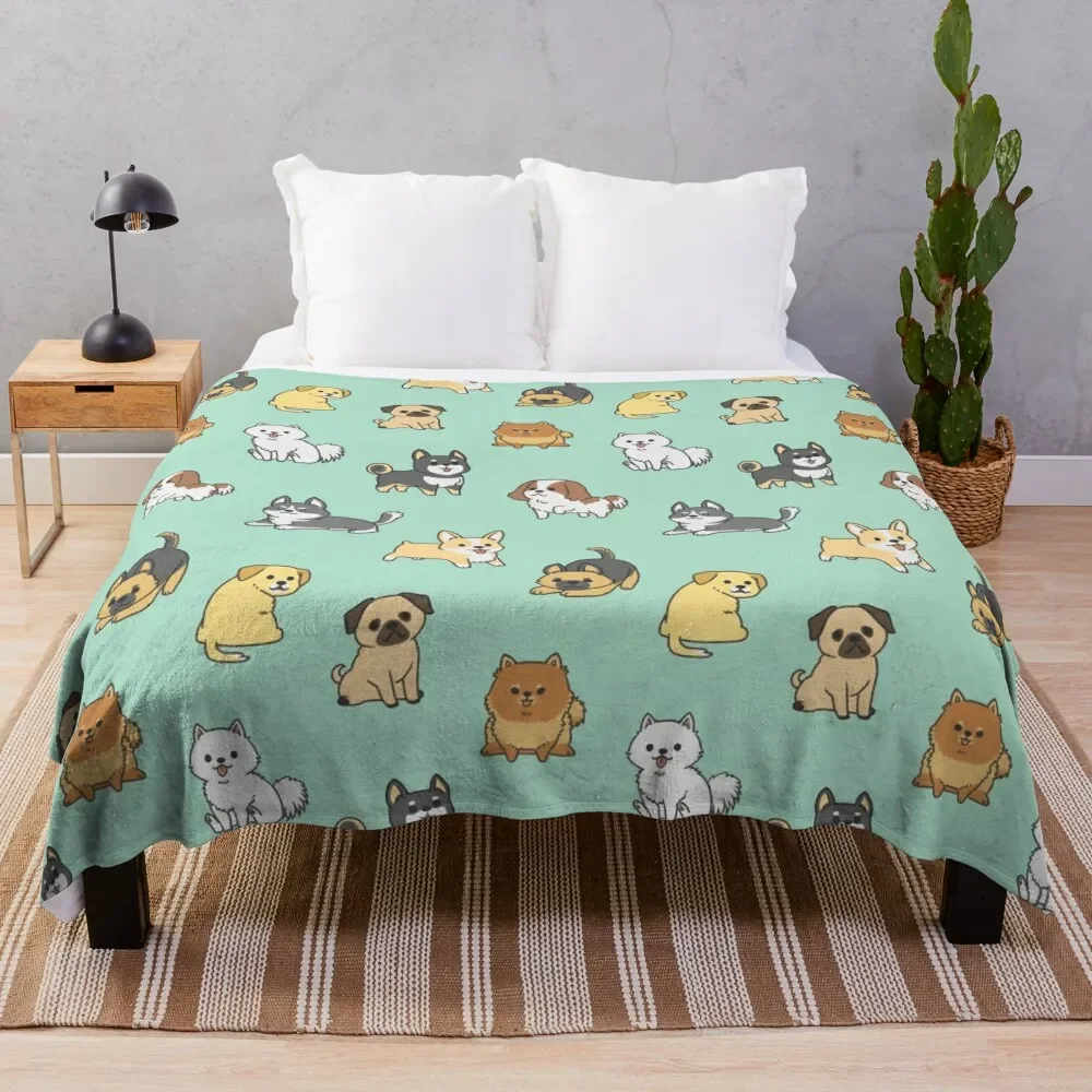 Dogs Pattern Throw Blanket Thin Luxury Brand Winter beds sofa bed Blankets