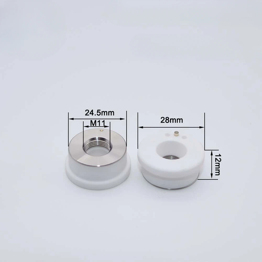 Laser keramik Dia28/32mm untuk Precitec WSX Raytools Bodor HSG serat Laser pemotong kepala pemegang nozel keramik