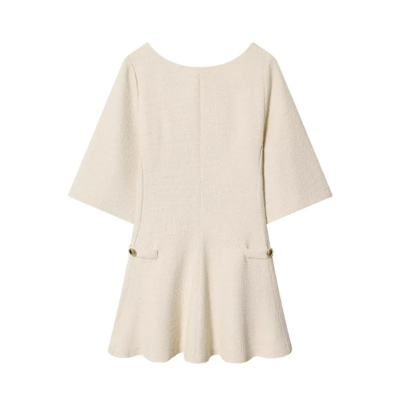 المرأة حلقة المخملية فستان قصير ربيع الخريف موضة ثلاثة أرباع كم فساتين ضئيلة أنيقة الإناث مضيئة فستان