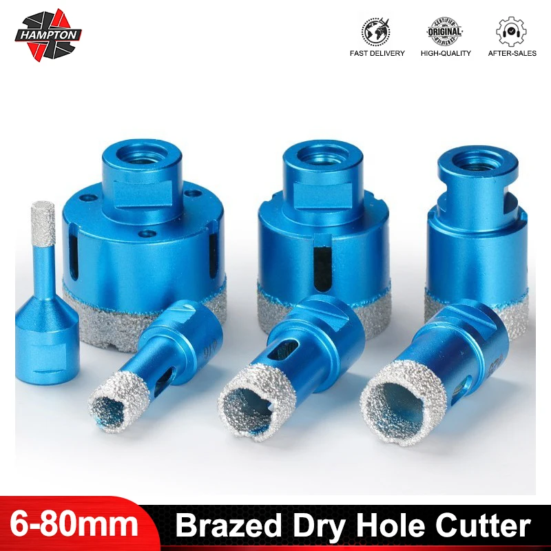 M14 Thread Dry Vacuum Brazed Diamond Drilling Core Bit Ceramic Tile Hole Saw Granite Marble Drill Bits Diamond Coated Drill Bit