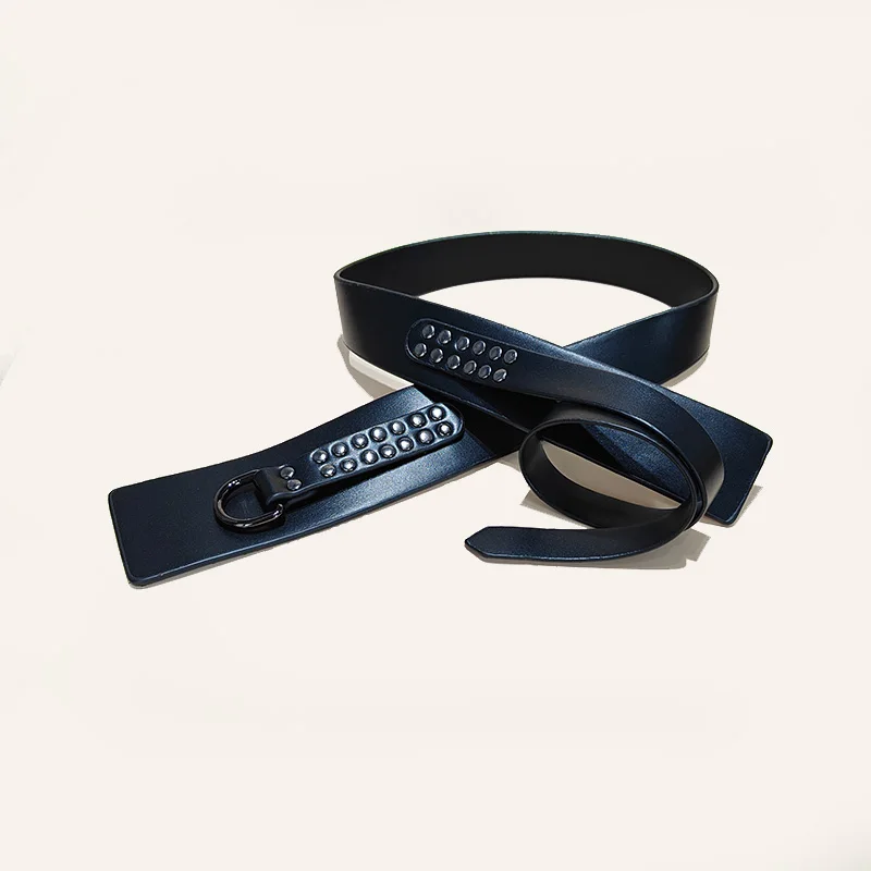 ที่มีคุณภาพสูง Punk เข็มขัดผู้หญิง Knot Soft Pu หนังยาวเข็มขัดหญิงเอวเสื้อรัดตัวเข็มขัด Cummerbunds Gothic กางเกงยีนส์เข็มขัด