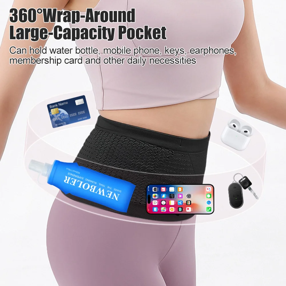 Seamless Invisible Running Waist Belt Bag Gym Bags Lightweight Mobile Phone Bags Portable Elastic Run Gym Fitness Marathon image 3