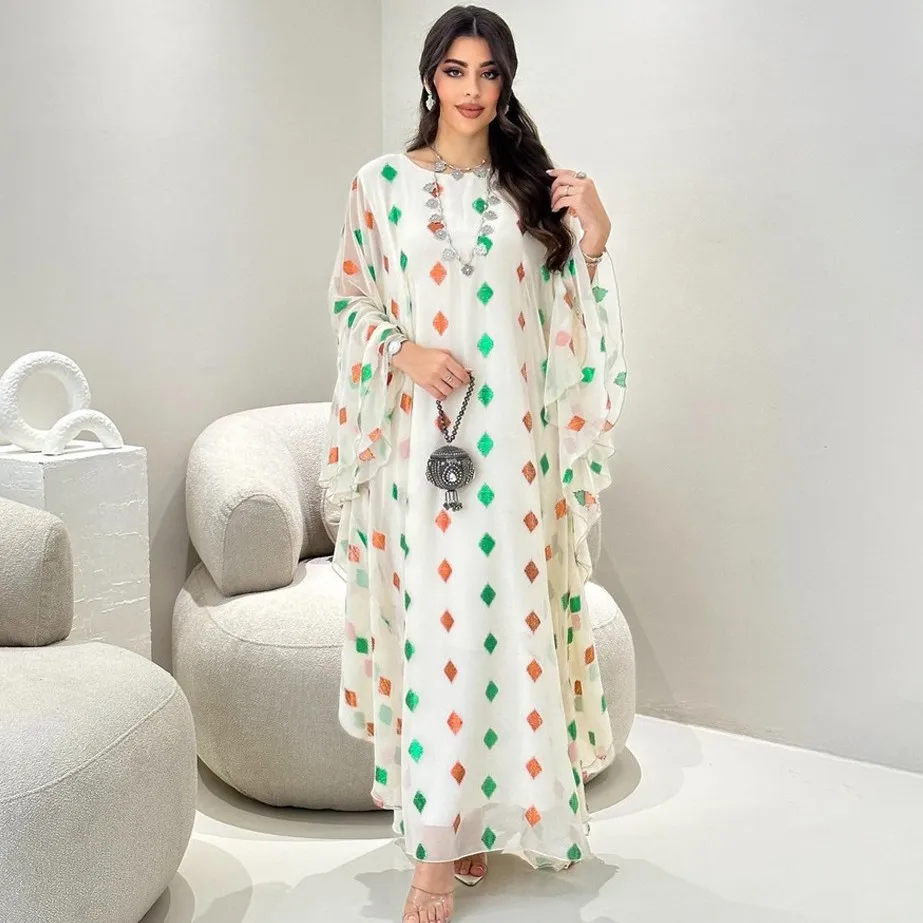 

Evening Dress Women Dashiki Muslim Fashion Abaya African Clothes Robe Marocaine Luxury Dubai Kaftan Dress Vetement Big Size