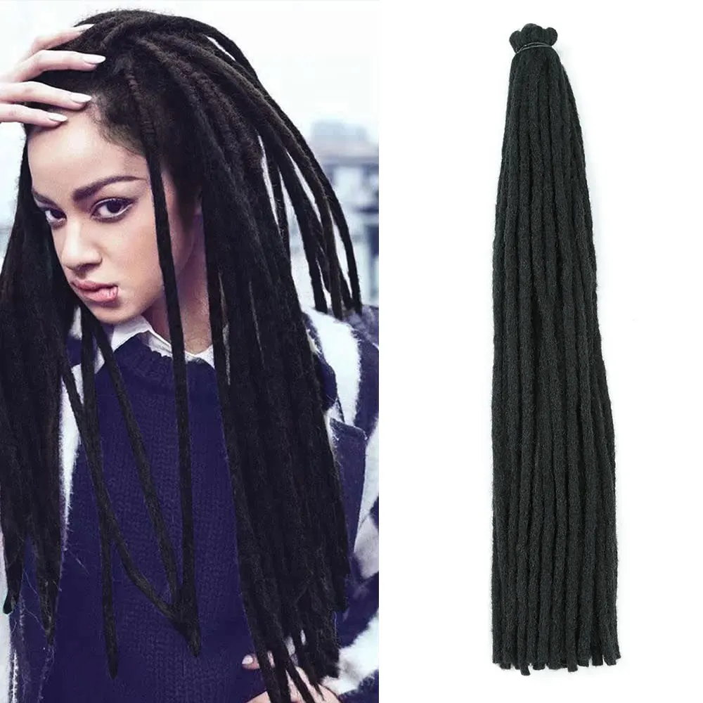 

Alibaby Synthetic Hair Braids Handmade Soft Dreadlock Extensions Reggae Style Crochet Hair for Afro Women And Men