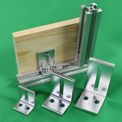 Aluminum Profile Frame Shelf Bracket, Outer Plate Holder, Wood Connector, 202030304040