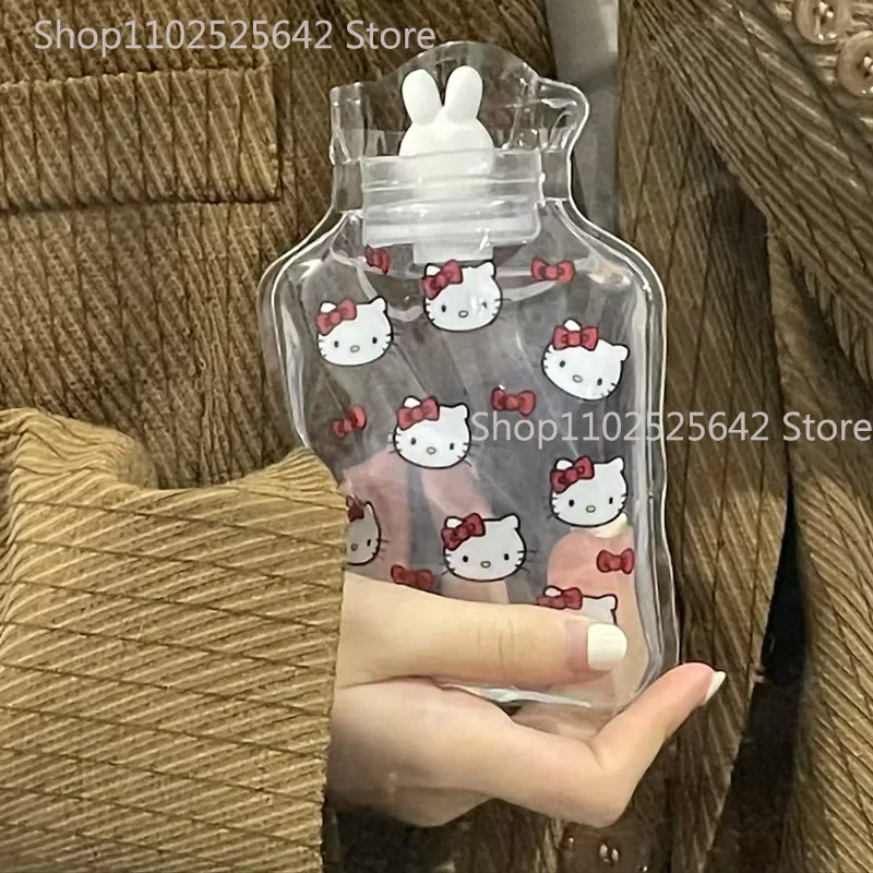 

Y2K HelloKittys Hot-water Bag Water Injection Kawaii Kuromis Cinnamorolls Portable Transparent Warm Water Bag Warm Hands