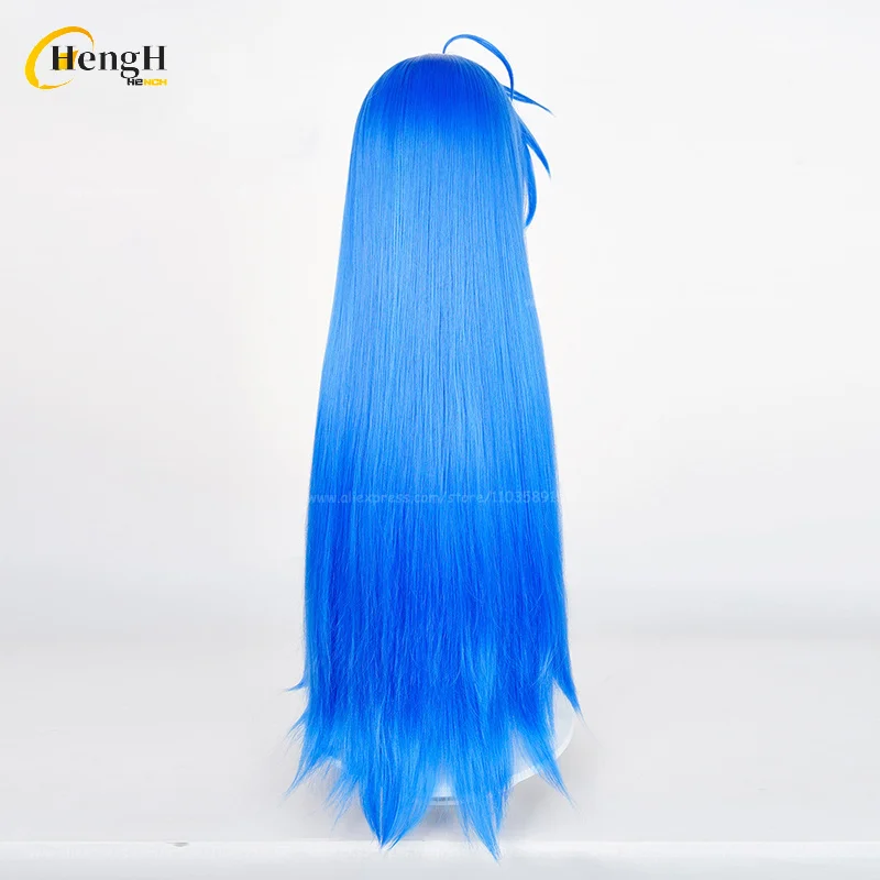 ?ILLIANA  14” BLUE Wig *NWT?Perfect for cosplay In Stock Anime Izumi Konata Synthetic Hair Long 90cm Blue  main image 4