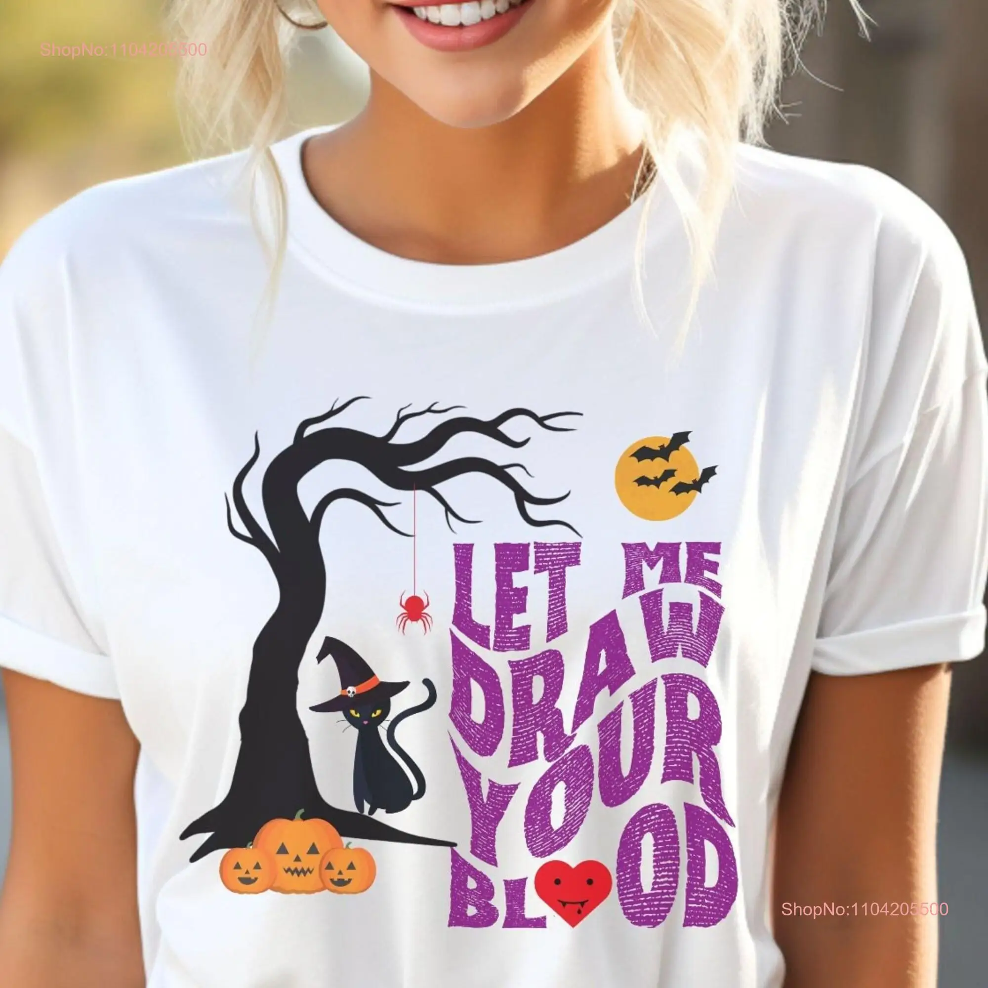 Halloween Phlebotomist Nurse T Shirt Spooky Blood Draw Crewneck Labs Pullover LPN RN Certified Assistant Spider Bats