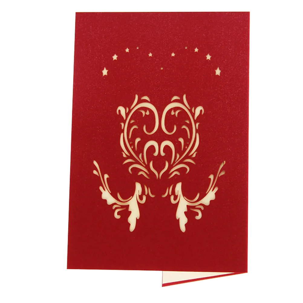 

1Pcs Love Tree Greeting Cards Premium 3D Valentine's Day Card DIY Blessing Message Postcard for Party Gift Celebration