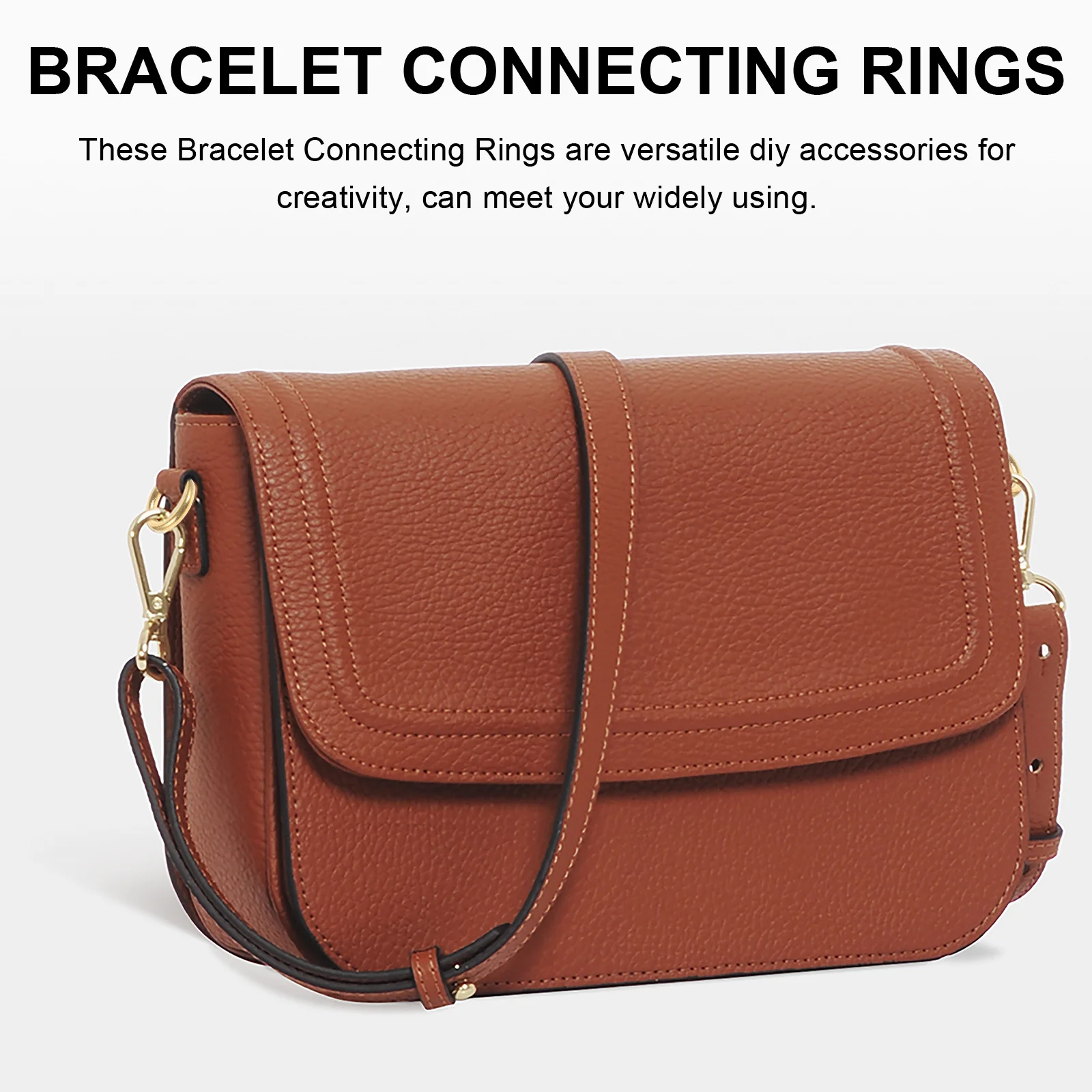 

10Pcs Split Rings DIY Craft Accessories Multipurpose Brass Jump Rings for Necklace Repair and Jewelry Making Supplies