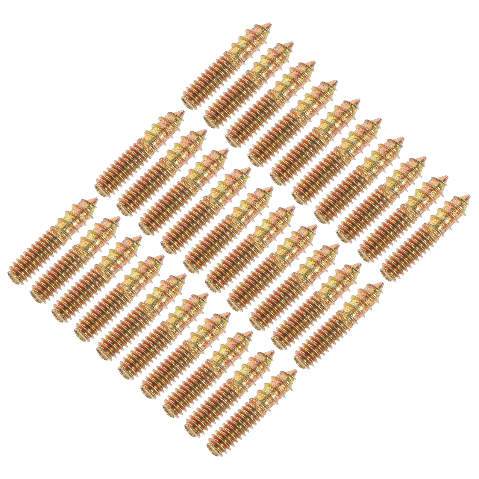 

100Pcs Double Headed Hanger Bolts Self Tapping Steel Screws Woodworking Furniture Fastening Small Screws Hanger Bolts