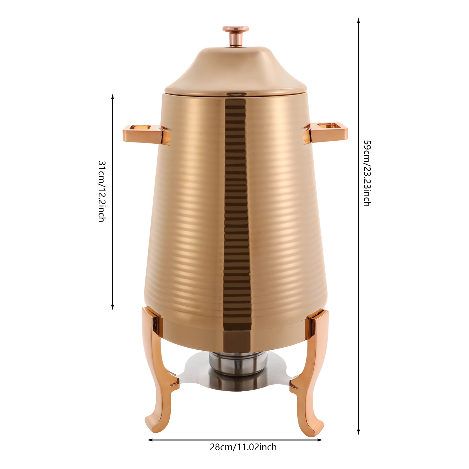

Rose Gold 13L/ 3.43Gal Stainless Steel Beverage Dispenser, Hot Drink Dispenser W/ Stand, Electric Heating Hot Beverage Dispenser
