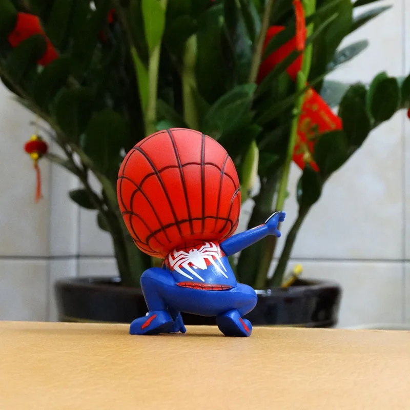 Marvel Spiderman Anime Action Figure Toys PVC Model Spider Man Dolls Decoration Cake Decoration Mdoel Kids Toys Birthday Gifts