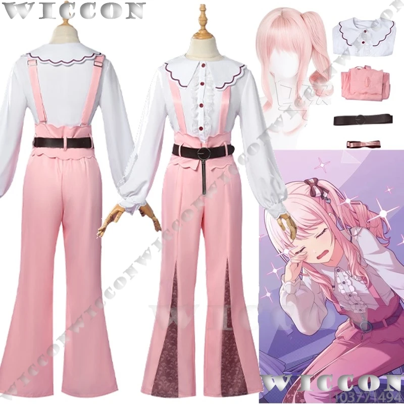 Akiyama Mizuki Game Project Sekai Colorful Stage! feat. Cosplay Costume Amia Mzk Daily Outfit Jumpsuit Wig Holloween Customized