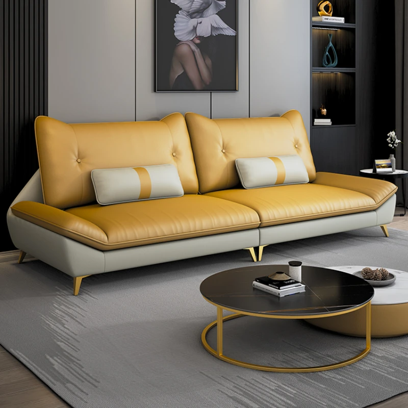 Small-sized cute special-shaped high-foot straight-line latex fabric sofa