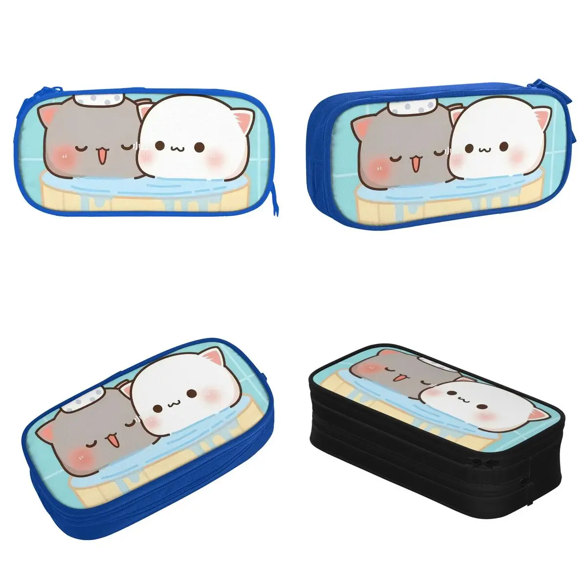 Peach And Goma Cartoon Pencil Cases Mocha Mochi Peach Cat Pencilcases Pen for Student Big Capacity Bag School Supplies Gifts