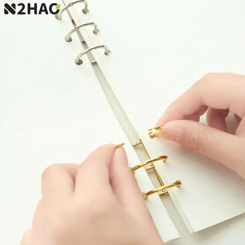 2Pcs 3 Rings Binder Metal Loose Leaf Book Binder Rings Calendar Circle For Kawaii Notebook Album Scrapbook Iron Clips Accessorie