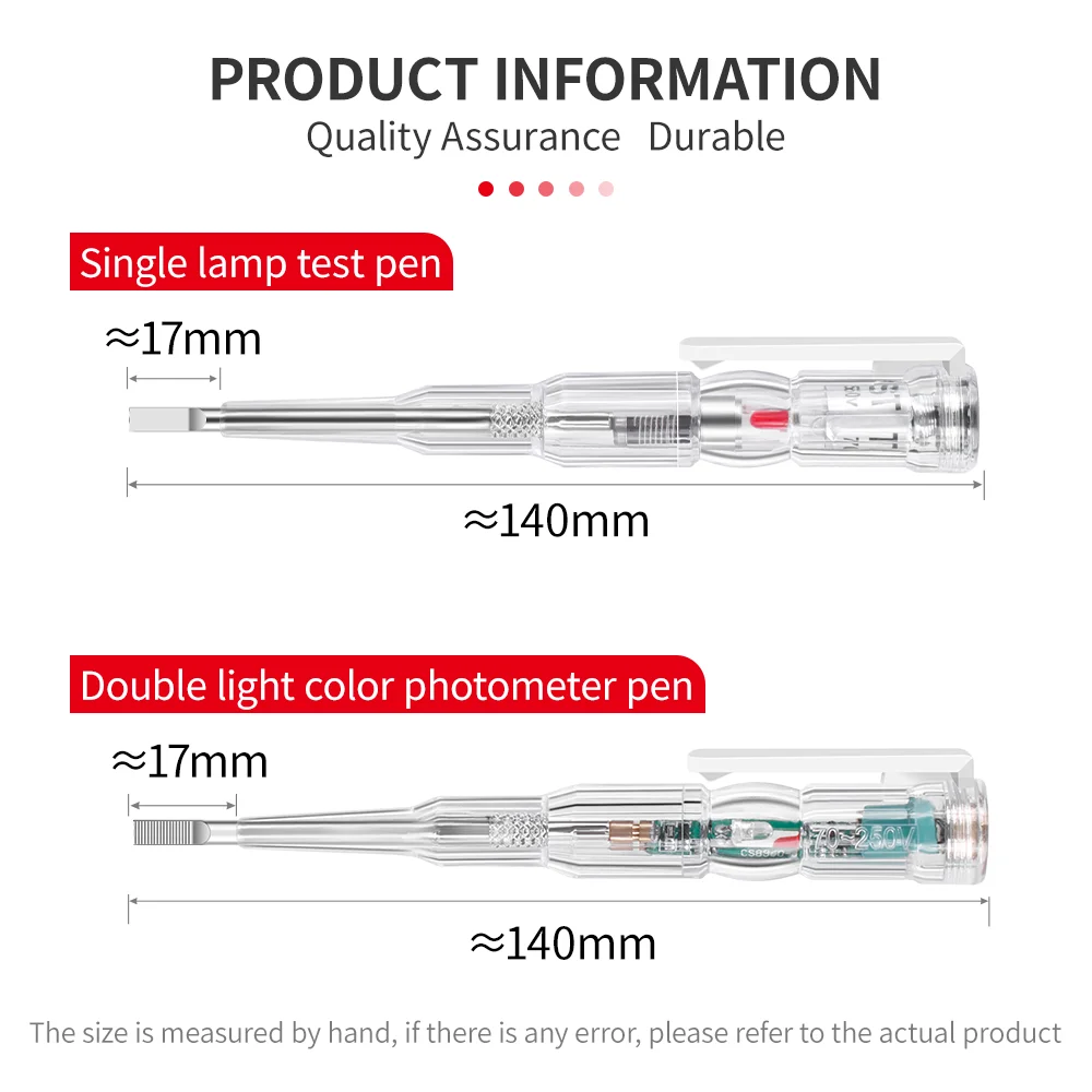 LUXIANZI 12-230v Voltage Tester Pen Screwdriver Handheld Induced Electric Power Test Probe Portable Electrician Detector Tool